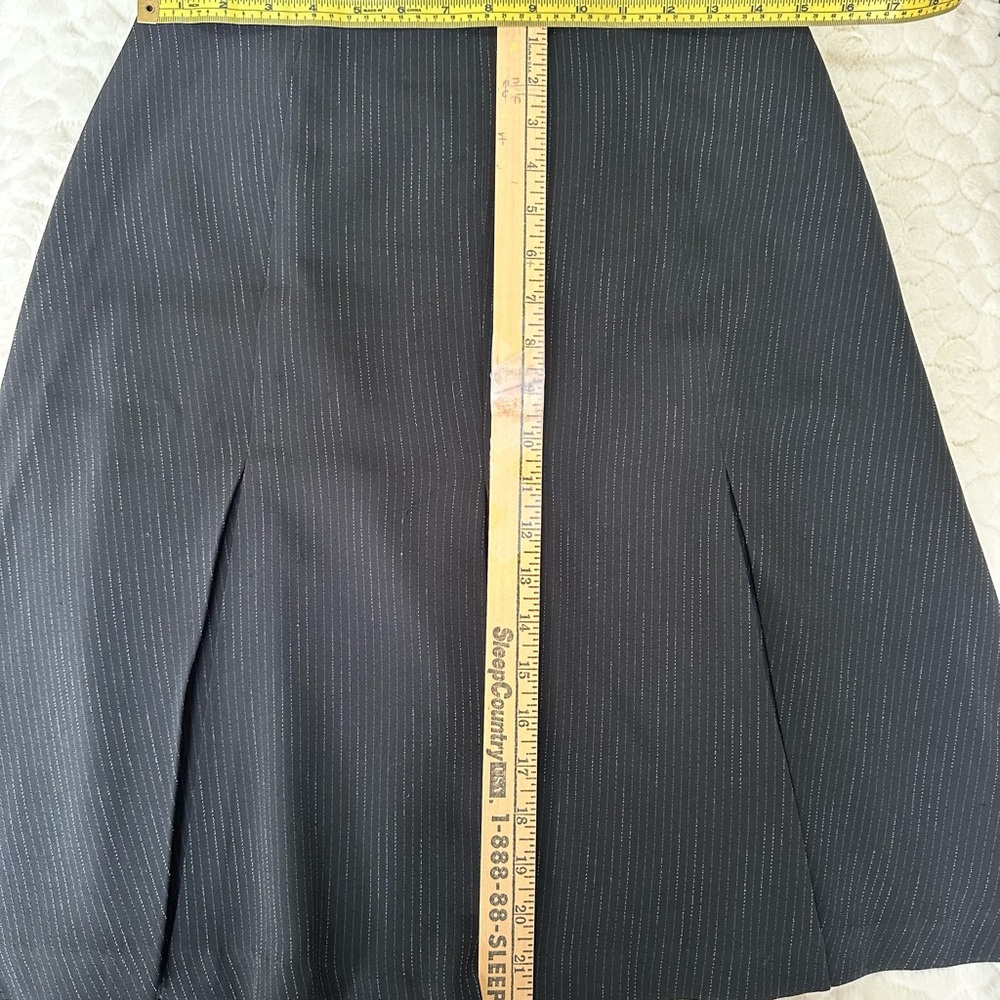 Elegant Black Pinstripe Skirt